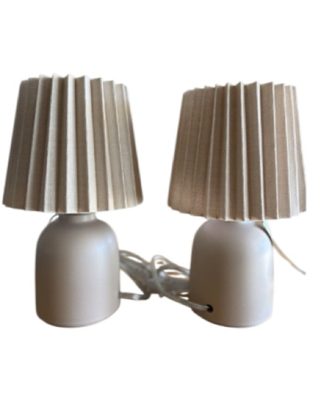 Room Essentials Tan Table Lamp Pair NEW